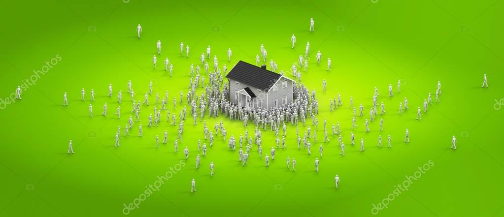 Agente immobiliare durante un sopralluogo